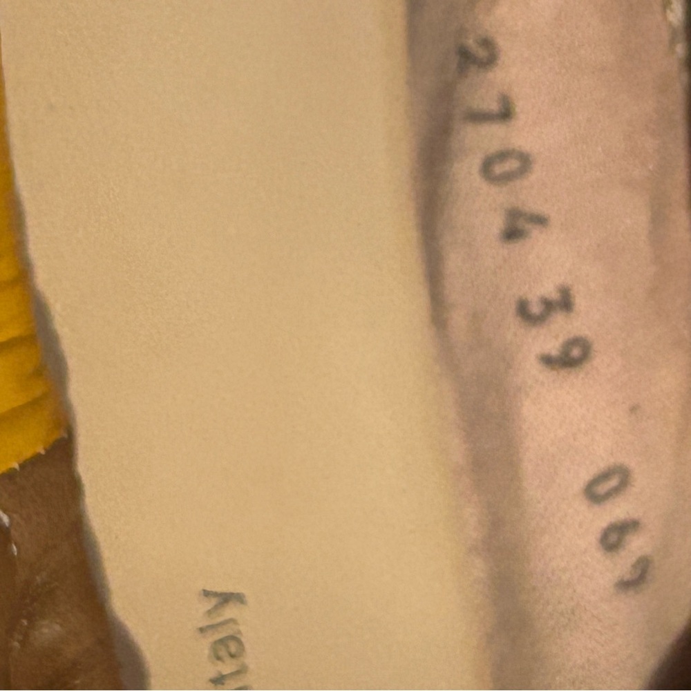 Ferca 81 Thi Tone Made in Italy Leather Ballet Flats Orange Yellow & Tan Size 39 - Picture 7 of 8
